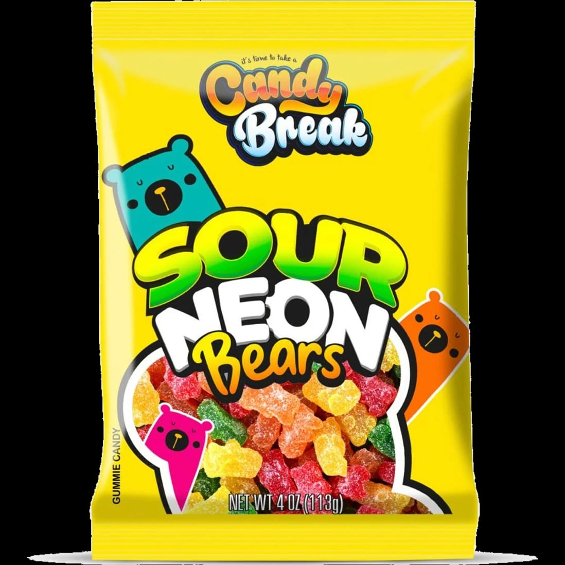 Candy Break Gummy Sour Neon Bears