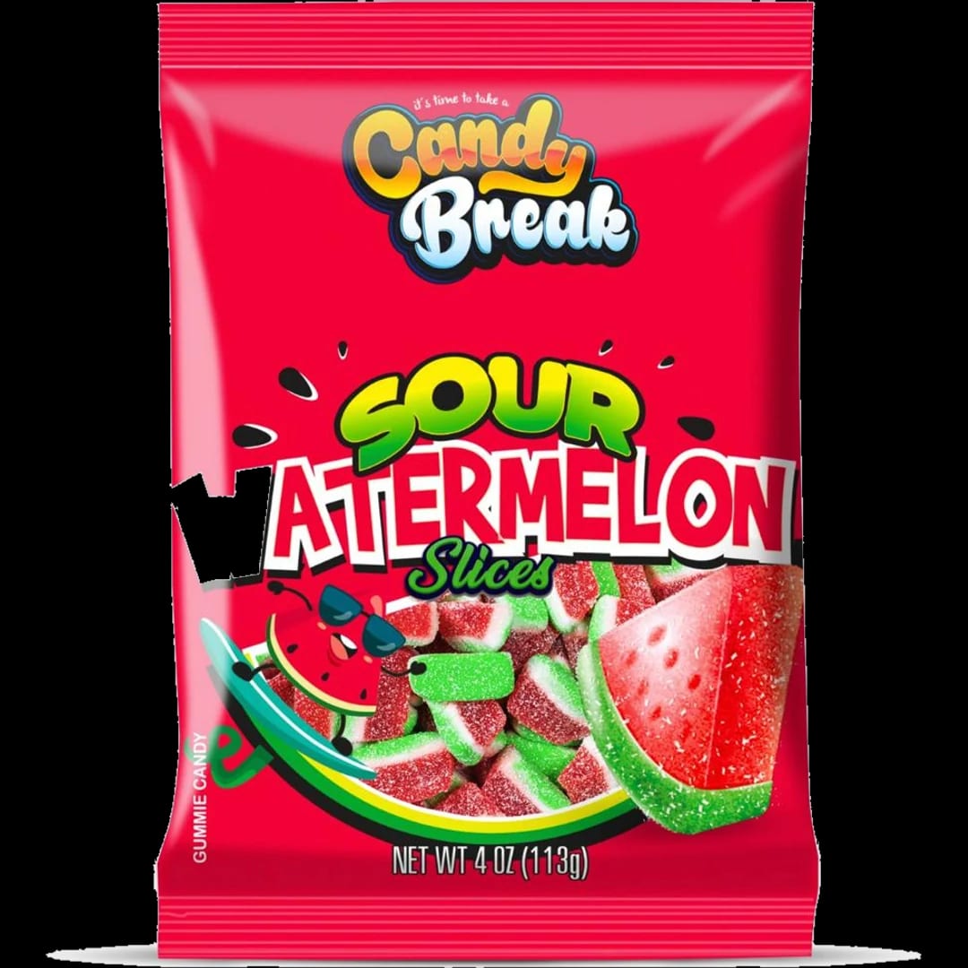 Candy Break Gummy Sour Watermelon Slice