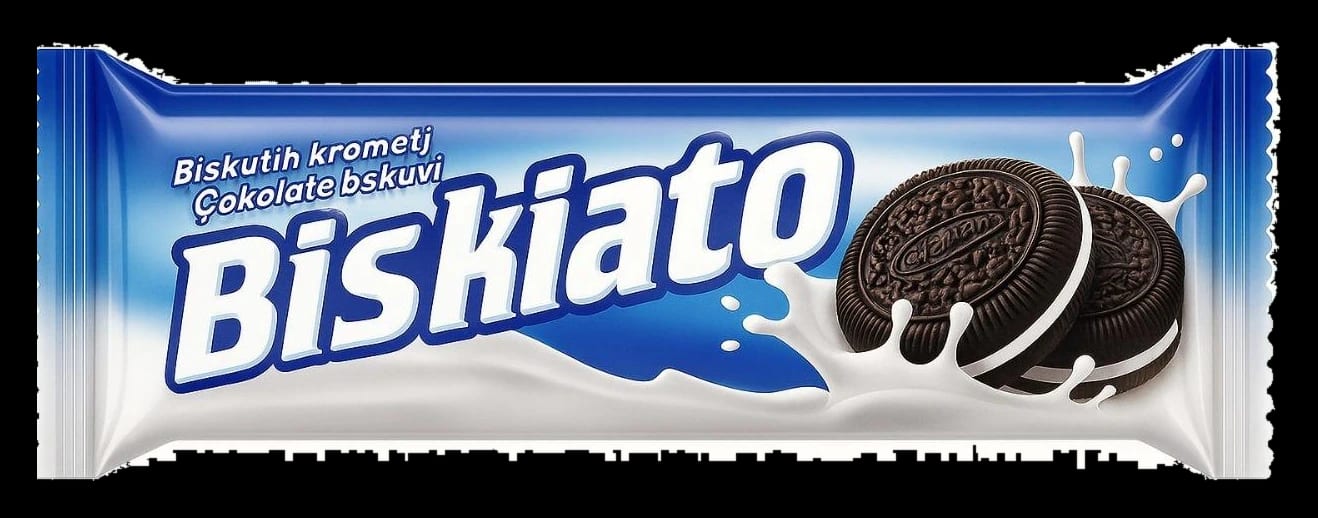 Biskiato Cocoa Biscuit with Vanilla Cream
