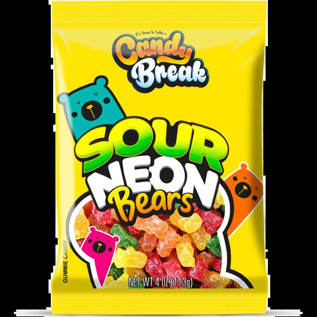 Candy Break Gummy Sour Neon Bears