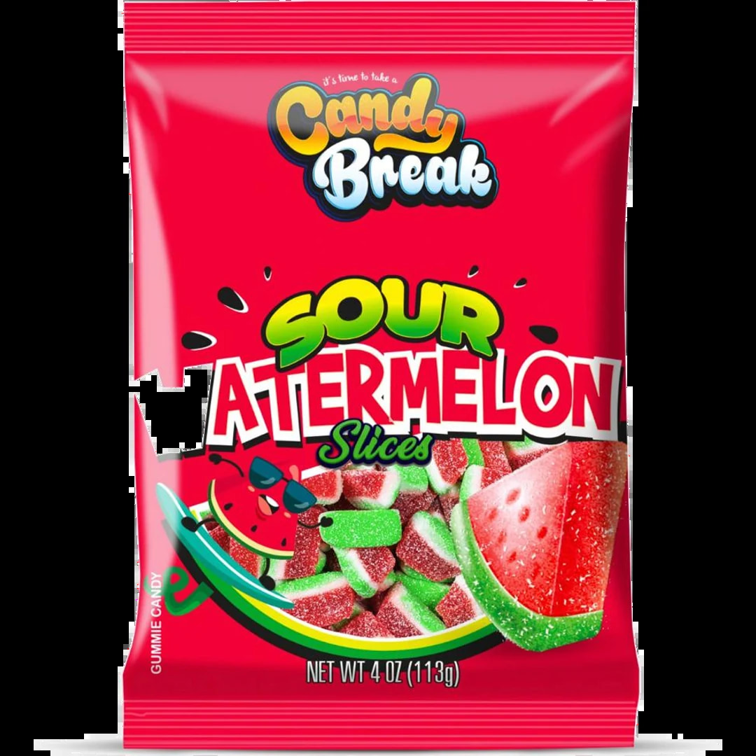 Candy Break Gummy Sour Watermelon Slice
