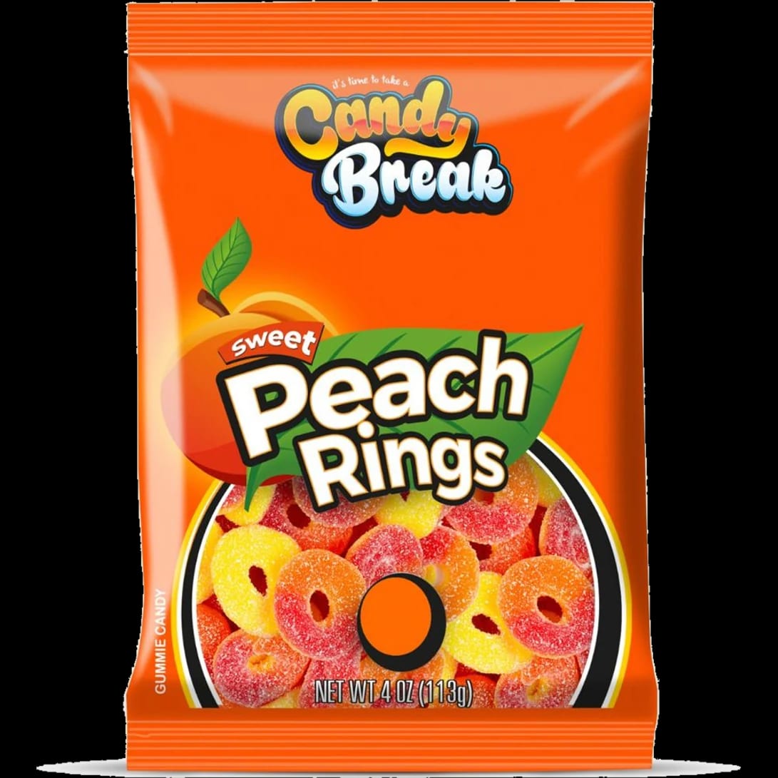 Candy Break Gummy Peach Rings