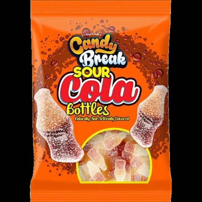Candy Break Gummy Sour Cola Bottles